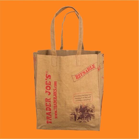 4 Trader Joe's Bags Canvas Reusable Tote/Washable Paper Bag/ 2 Citrus Jute Bags - Picture 4 of 16